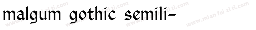 malgum gothic semili字体转换